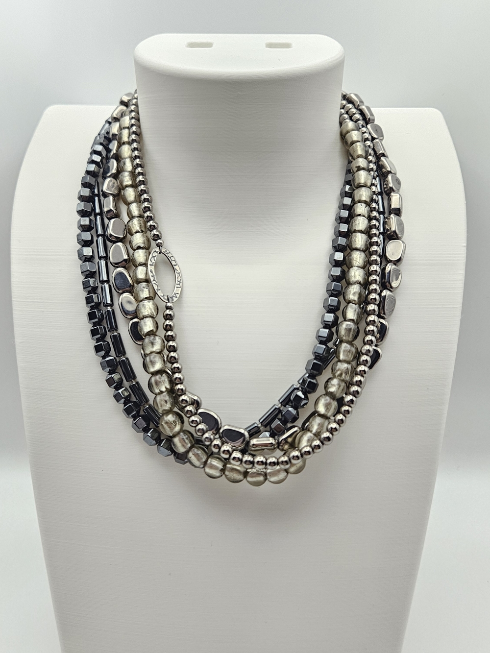 Silpada N1936 Hematite Glass Sterling Silver Necklace